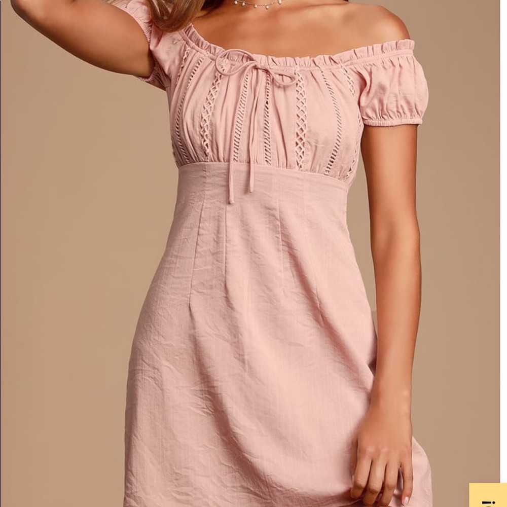 NEW Lulus Off-the-Shoulder Mini Dress L